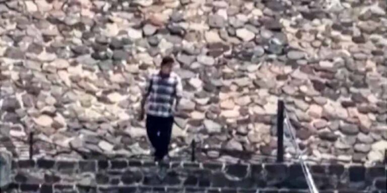 Turista capta en video a atacante en Teotihucán