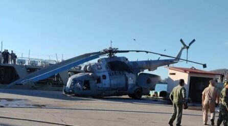 Cae helicóptero de la Marina tras despegar del helipuerto