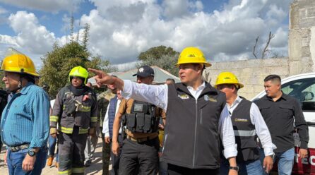 Supervisa Armenta zona de emergencia en Tepeaca, Puebla